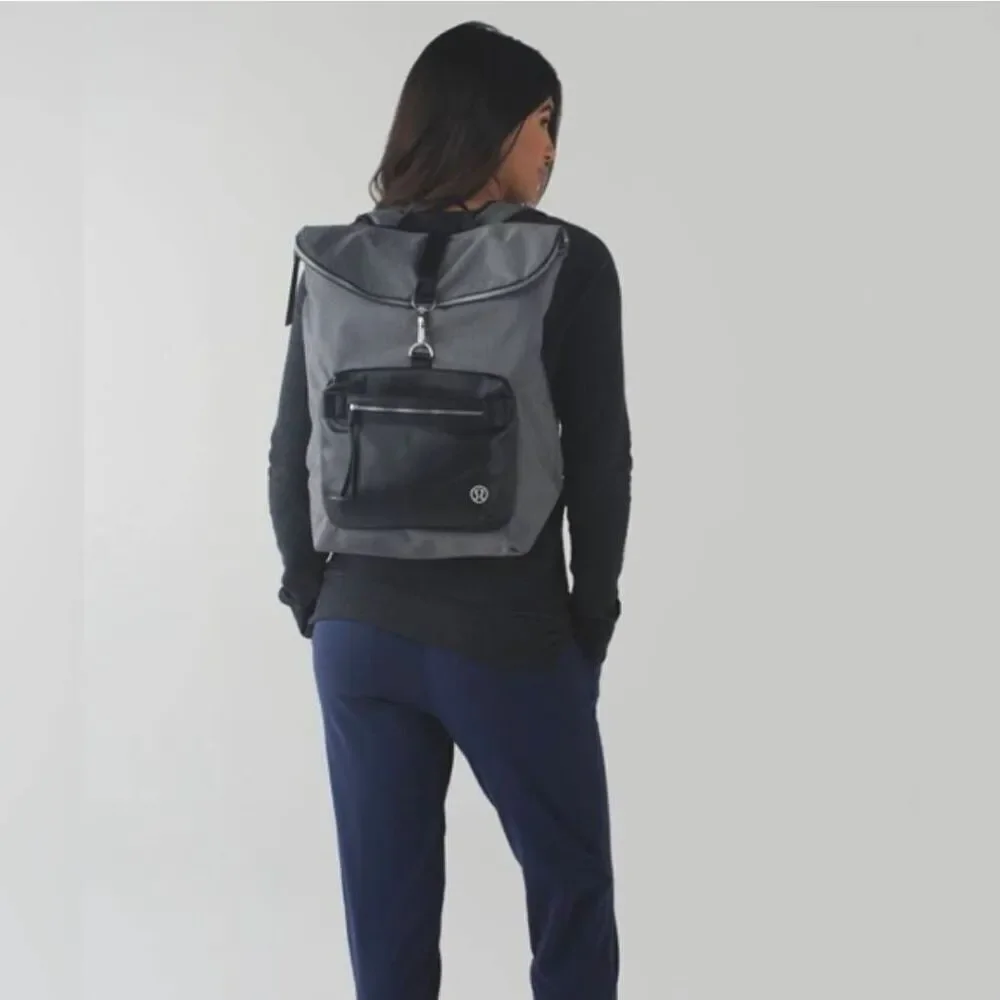 Lululemon Kickin' It Backpack Black / Slate / Black $118